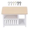 1:12 Scale Dollhouse Storage Table Beech Wood Miniature Multi Layer Dollhouse Furniture Storage