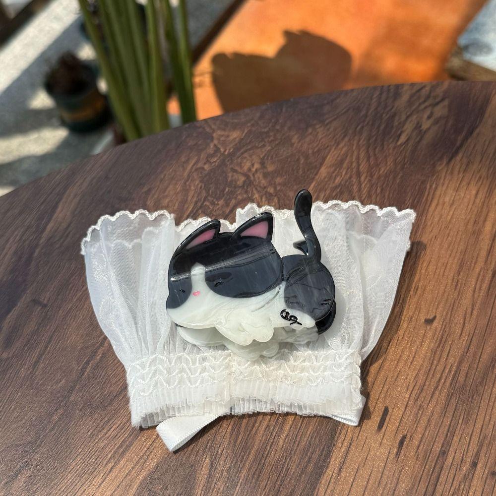 Cartoon Animal Hair Clip Acetic Acid Shark Clip Cute Acetate Cat Hair Claw  Female