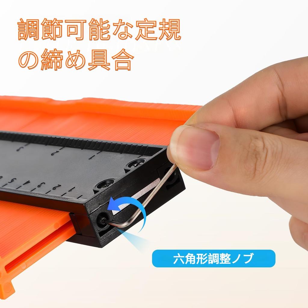 Lurrose Woodworking Measuring Set of 2 Contour Made of ABS and for Furniture Making and Convenient and Durable Tool, (5-inch + 10-inch),