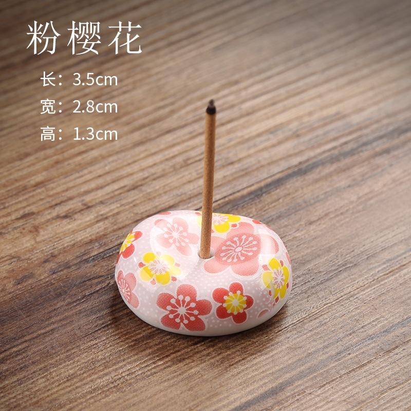 Японский стиль Подставка для благовоний Катушечная курильница Керамическая основа Буддийский домашний В помещении Алтарный стол Домашнее украшение