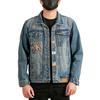 Xintang Mens Retro Heavy Industry Denim Jacket – High Street Turn-Down Collar Shirt Jacket 2025, American Loose Fit Top