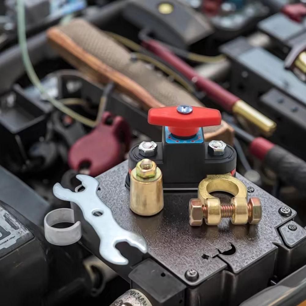 12В 24В Выключатель массы автомобиля Ручной выключатель цепи Цинковая конструкция Полюс Разъединительная ручка Сплав Отрицательный Инструмент I6Y0