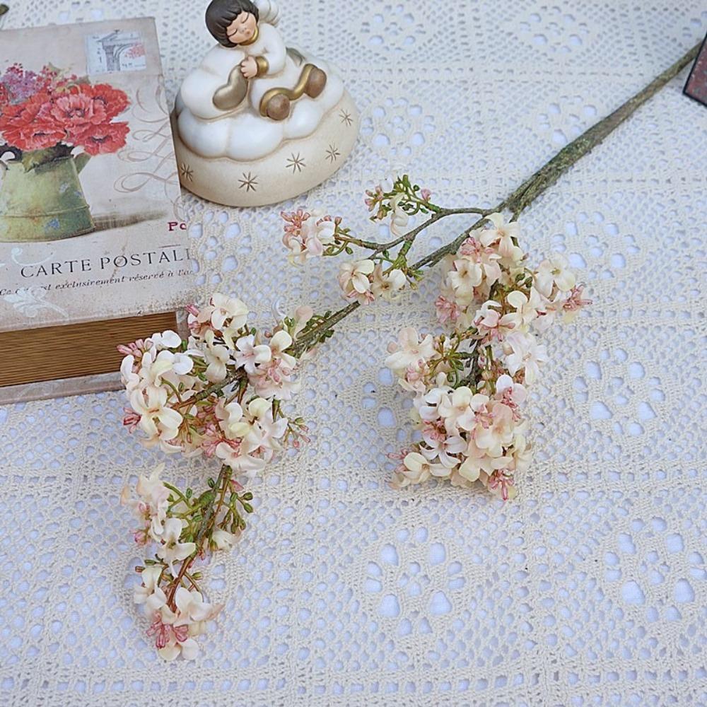 Plastic Artificial Thyme Flower Luxury Fake Flower Thyme Flower Branch  Holiday Party Wedding