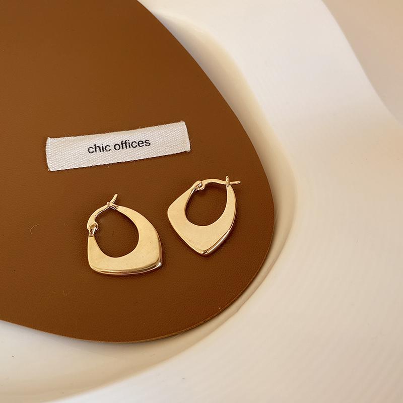 ANENJERY Необычные серьги-кольца Женские нишевые геометрические серьги