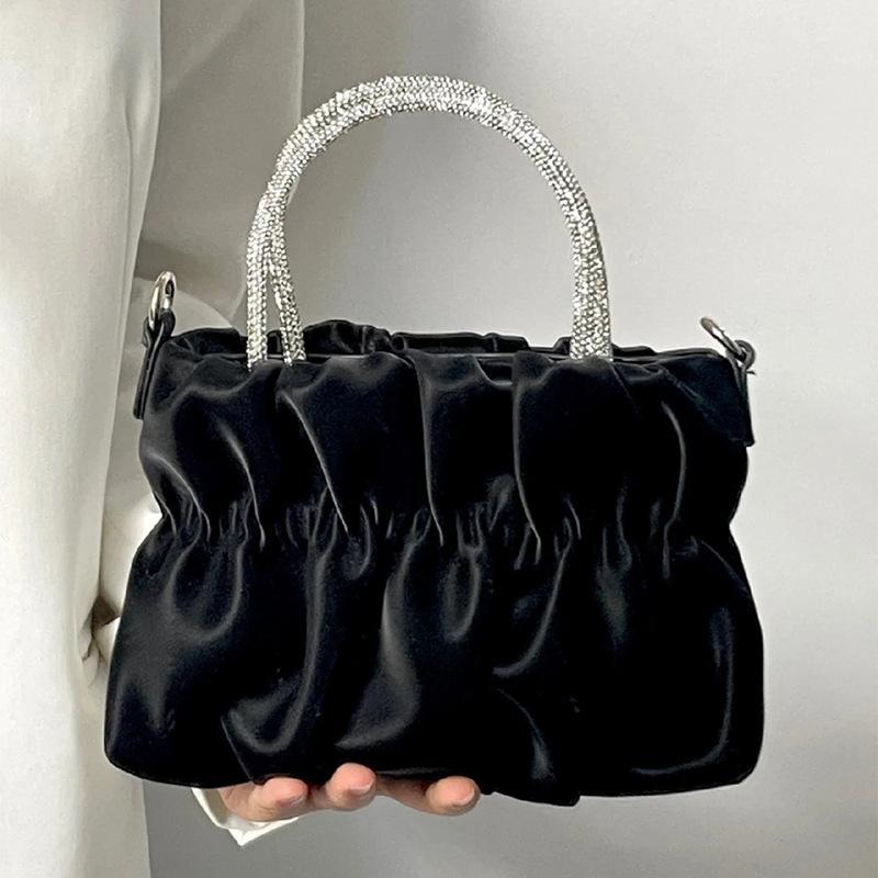 Diamond Handbag Celebrity Temperament Macaron Fresh Fold Cloud Chain Crossbody Bag Handheld