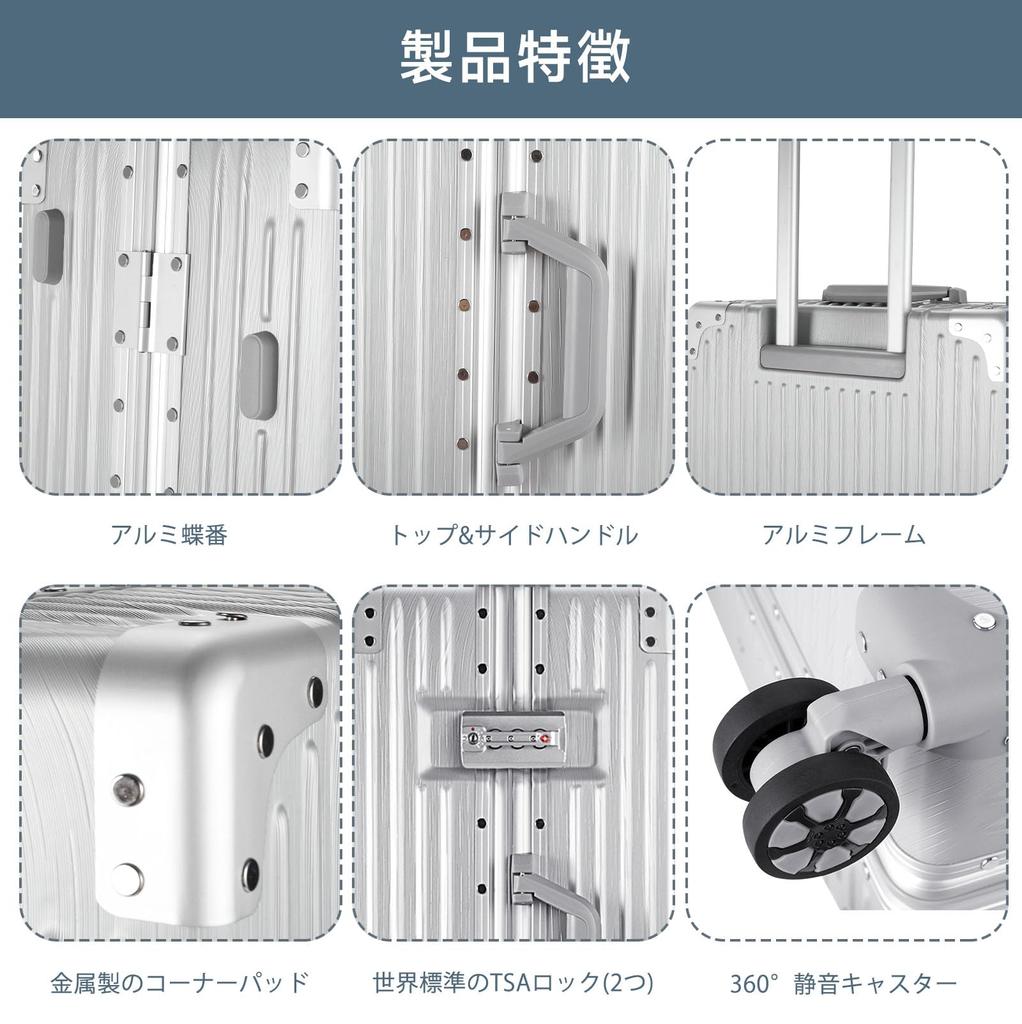 Алюминиевый чемодан для переноски с TSA, большой, двойной, 360 градусов, Overseas Business School XXL [RoamRover], рама, замок для ручной клади, вместимость, вращение,