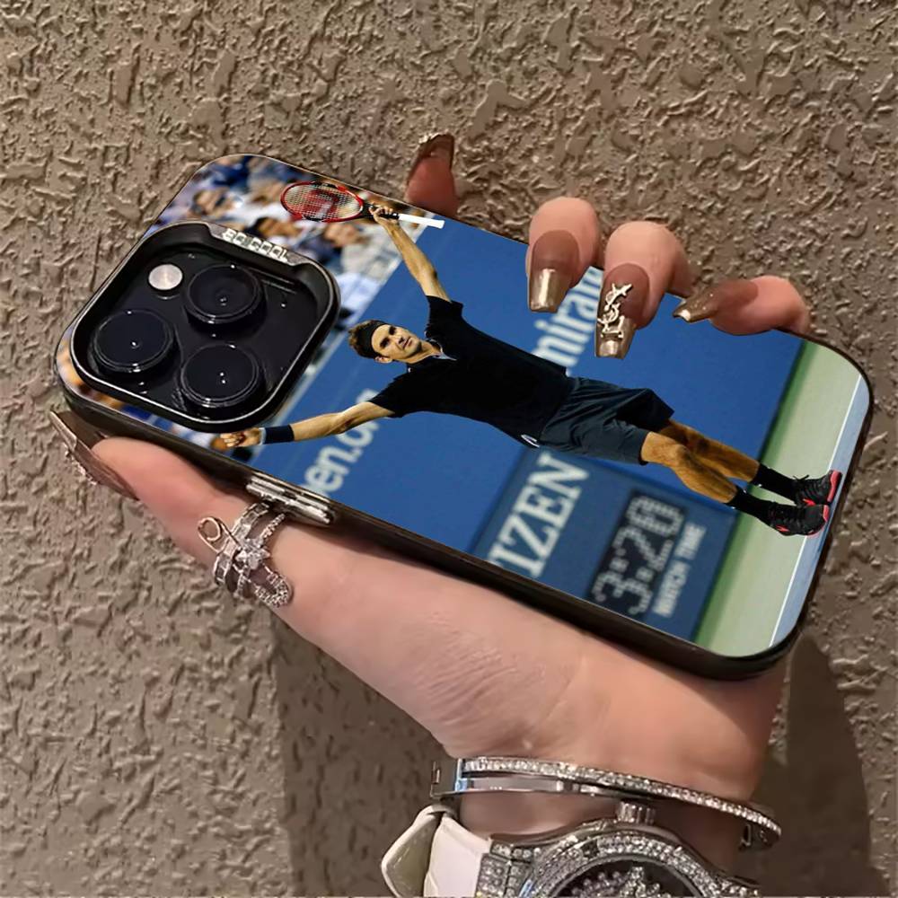 Tennis-Roger Federer Phone Case For IPhone17 16 11 12 13 14 15 16 Pro Max Plus Cover Colored Silver Funda Bumber