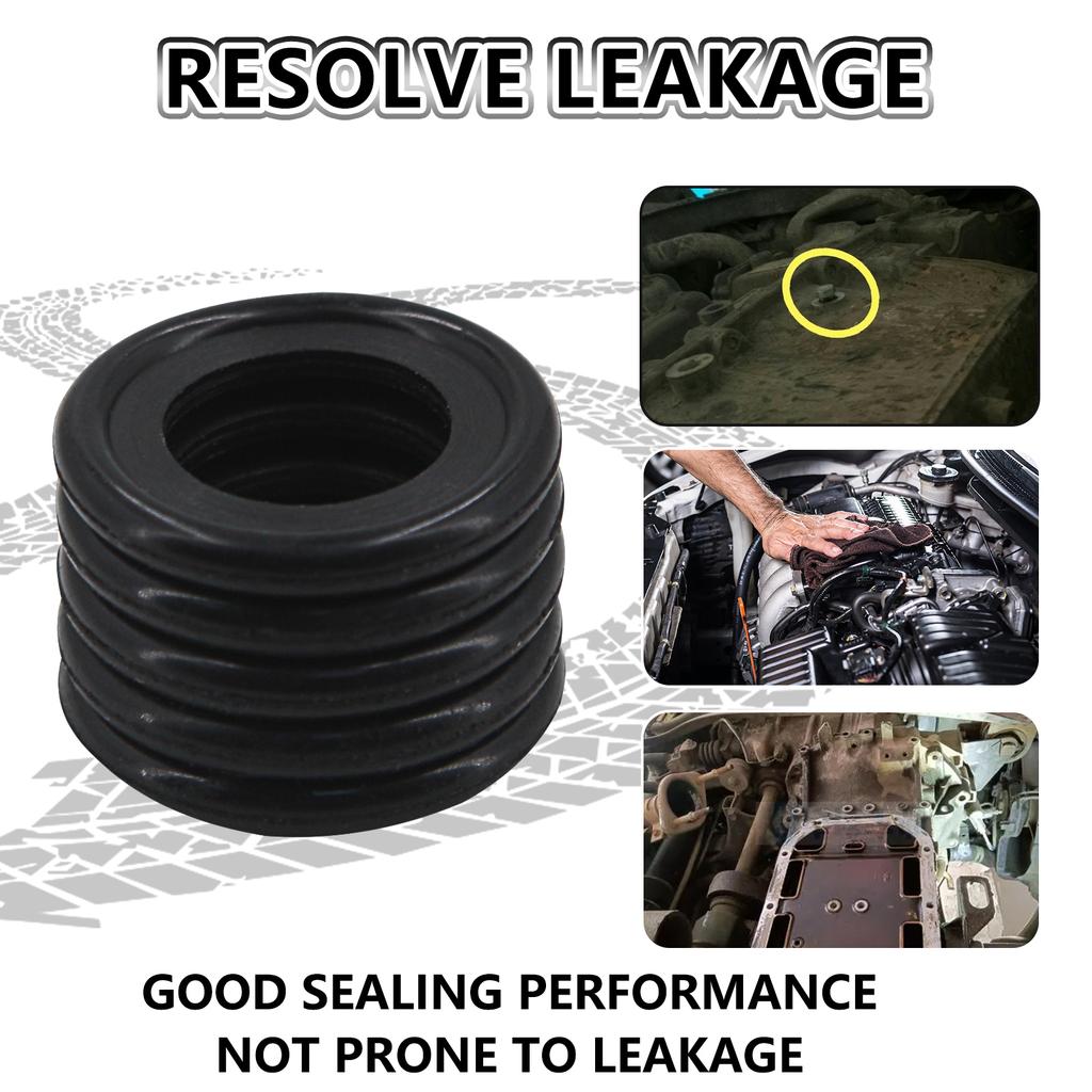 10x прокладок для слива масла в двигатель автомобиля для Ford Mazda Volvo Jaguar Landrover, винт масляного поддона, шайба, резиновая прокладка