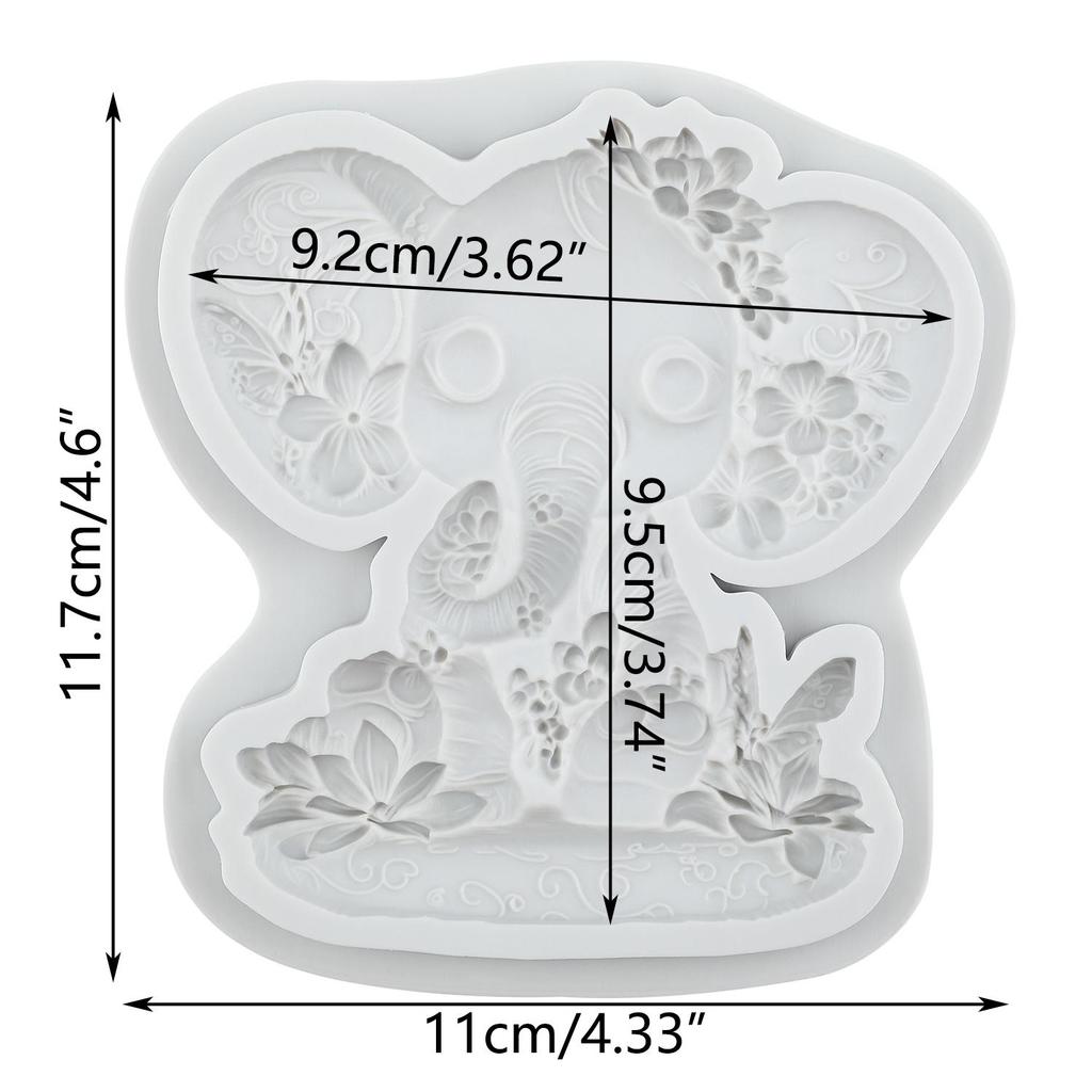 Силиконовые формы в виде слона, форма для мастики в виде слона, инструменты для украшения торта, топпер для кекса, форма для конфет, шоколада, гампасты
