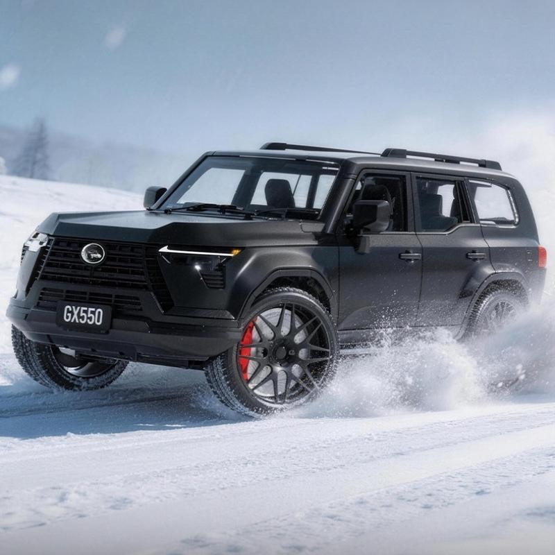 Simualtion 1:24 Scale Lexus GX550 Alloy Car Model Ornament Toy Vehicle Off Road SUV Diecast Miniature Voiture Boyfriend Gift