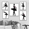 Modern Black White Ballet Dancer Canvas Painting Posters and Prints Wall Art Pictures for Living Room Home Decoration Gifts