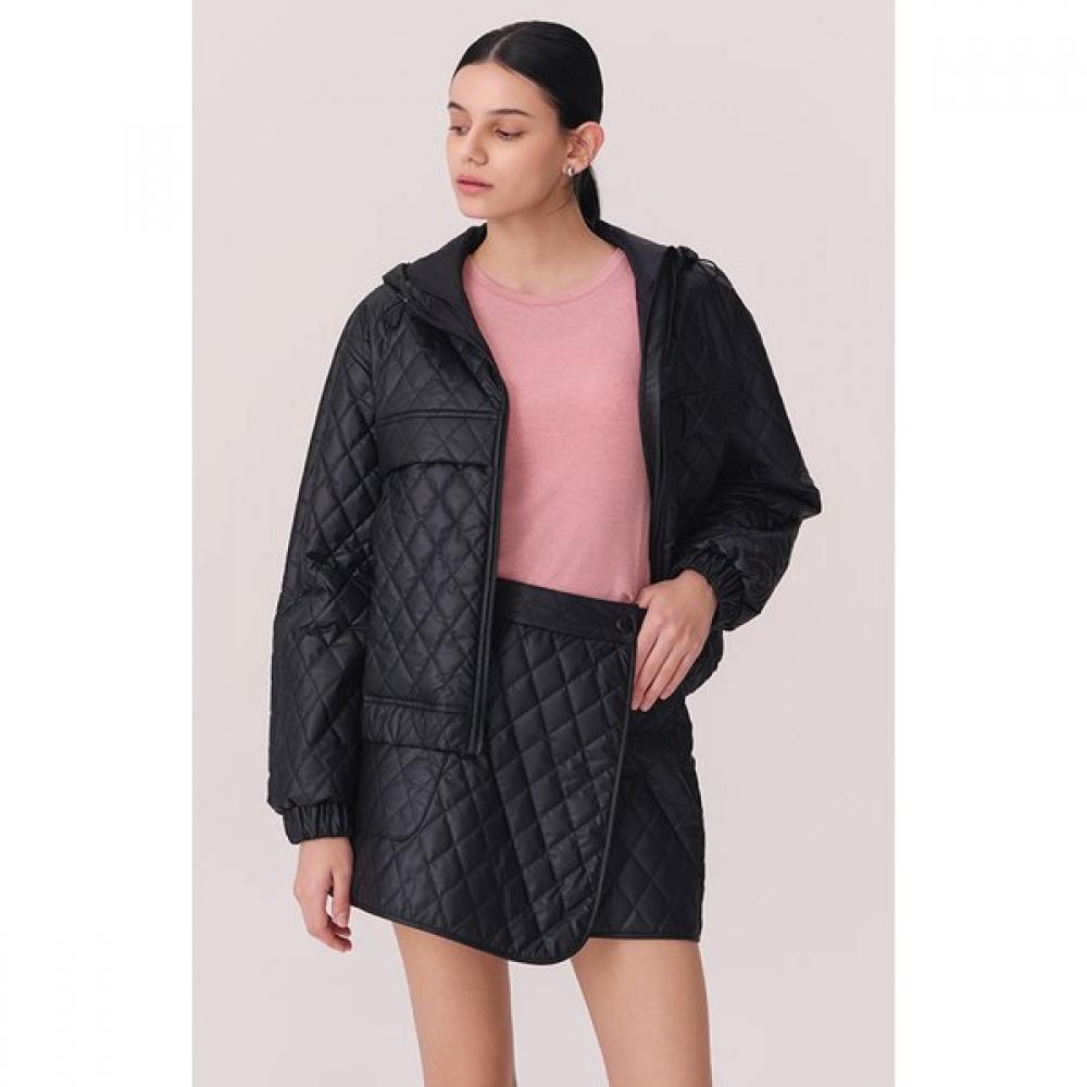 Huit Men Fake Leather Oversized Hooded Padded Jumper Htwjp5l12t