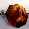 1pc Zodiac Leo Symbol Automatic Folding Umbrella - Compact 8-Rib Design, Durable Plastic & Iron, Perfect Gift for Friends & Family,  yy250923026