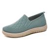Весенние туфли Slip on Vulcanize для женщин 2025 г., дышащие сетчатые полые туфли на плоской подошве, удобные нескользящие повседневные туфли для мам