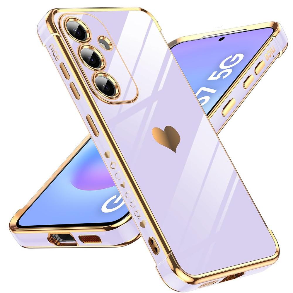 Case for Samsung Galaxy A57 5G, Electro heart, purple
