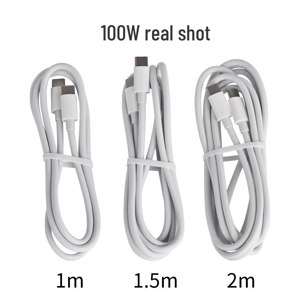 PD100W Dual-Head USB-C Cable, 60W Fast Charging, Compatible with Apple Devices