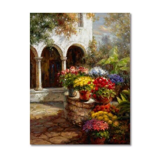 A2 A3 A4 Классическая Европа Уличное Кафе Холст Картины Венецианский Пейзаж Картинки Настенное Искусство Домашний Декор Плакат и Принты Без Рамки