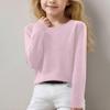 Girls Long Sleeve Round Neck Knit Pullover Jumper Tops Spring Base Layer Top Thermal Undershirt Youth Underwear 8-16Years