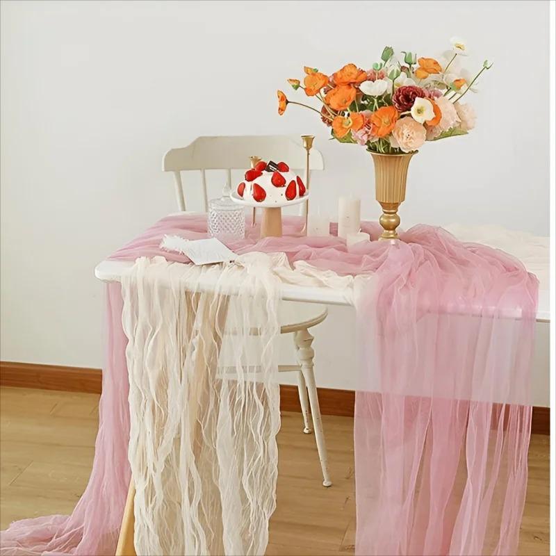 INS морщинистая Тюлевая ткань 1,2 x 3 м с рюшами, сетчатая ткань, цветочный магазин, фотофон, ткань, свадебный декор, украшения для дня рождения