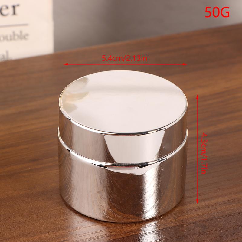 Косметическая баночка 5-50 г для крема для лица, стеклянная бутылочка, серебряная баночка для крема, косметический контейнер, пустая баночка для клея для ногтей, дорожный контейнер для макияжа