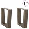 VidaXL V-shaped Coffee Table Legs, 2 Pieces, Natural Steel, 30 X (30-31,3) Cm 4012603