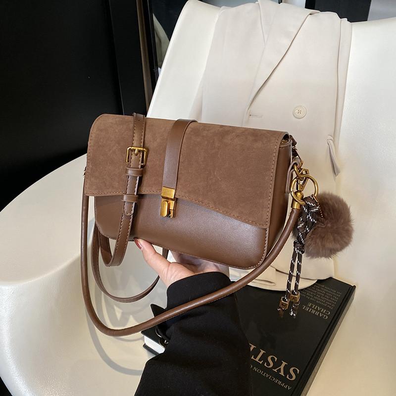 Ielgy Retro Matte Underarm Bag Retro Small Square Bag All-Match One-Shoulder Messenger Bag