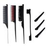 Набор из 8 профессиональных расчесок для тройного начеса, двусторонняя расческа для контроля краев, для дома