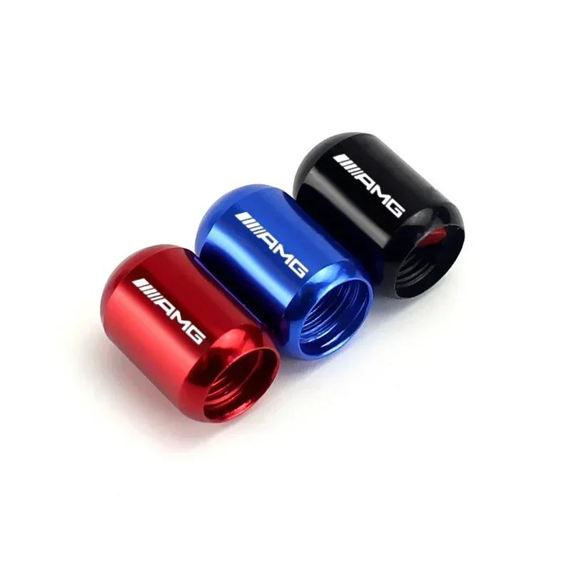 KLQVI1 4pcs for Mercedes benz AMG W212 W205 GLA GLC CLS GLK W213 W202 W211 W176 W210 Car Wheel Tire Valve Covers Auto Accessories