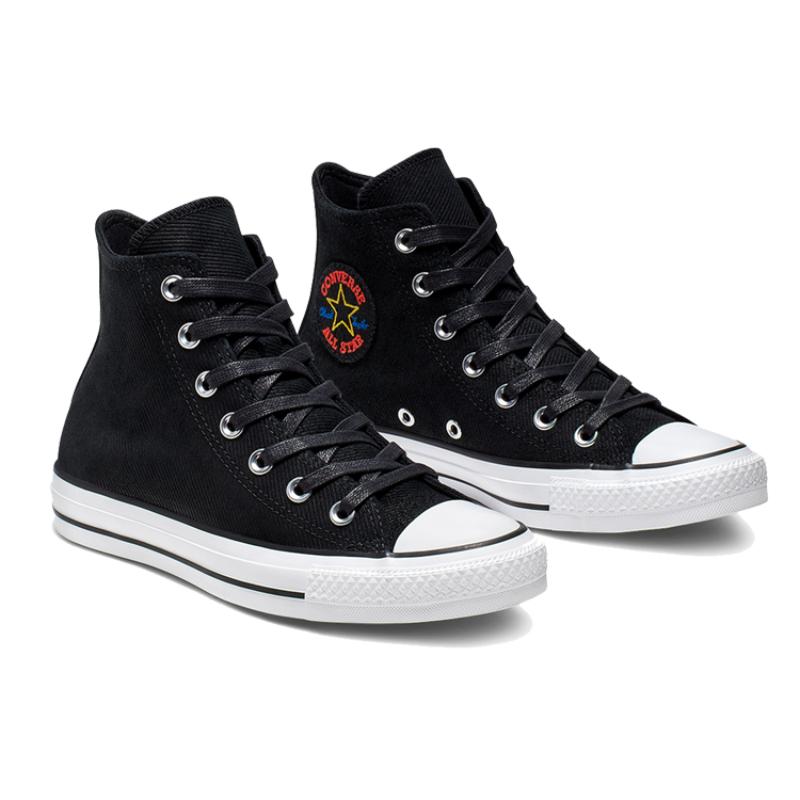 Converse Chuck Taylor All Star Comfortable and Versatile Non-Slip Resistant Lightweight High Top Espadrilles Women's Black & White