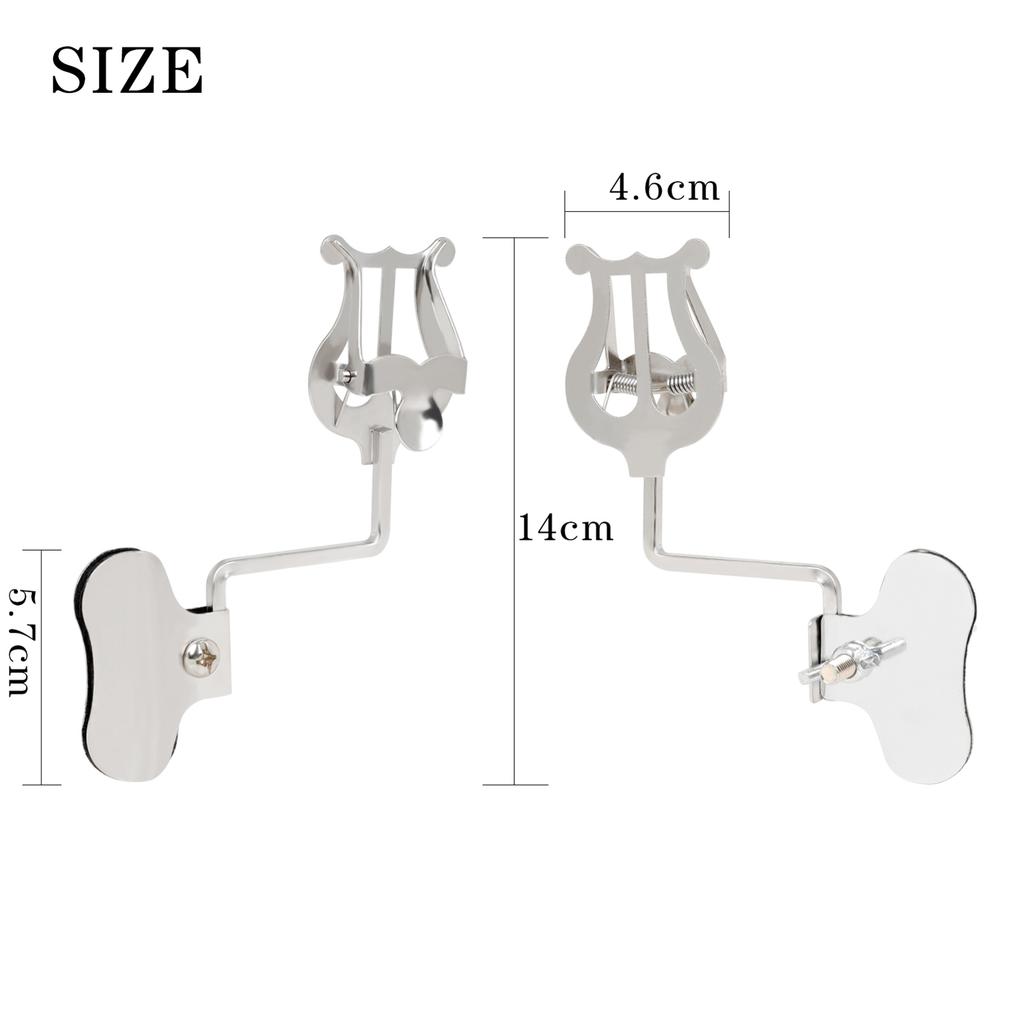 Portable Clamp On Music Stand for Saxophone Tenor Horn Trumpet Universal Marching Lyre Sheet Clip Holder for Wind