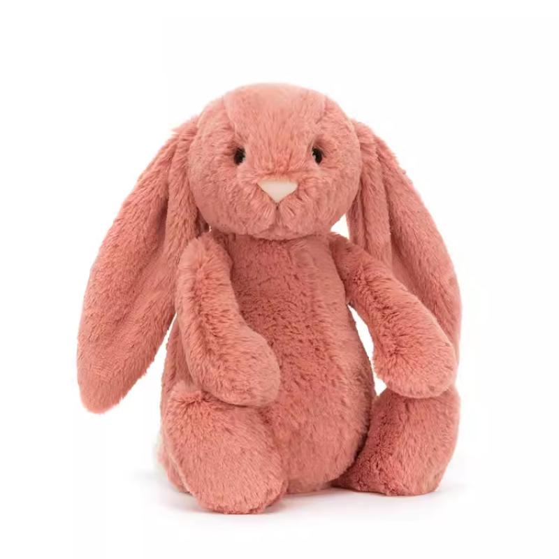 JELLYCAT Серия кроликов Бонни застенчивый рыжевато-коричневый кролик Бонни успокаивающая милая кукла-компаньон плюшевая кукла высота в сидячем положении 18 см/31 см высота
