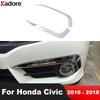 Декоративная накладка на противотуманную фару для Honda Civic 2016 2017 2018 Седан Хромированная Передняя Задняя Противотуманная Фара Бровь Крышка Бампера Веко Отделка Стиль Автомобиля