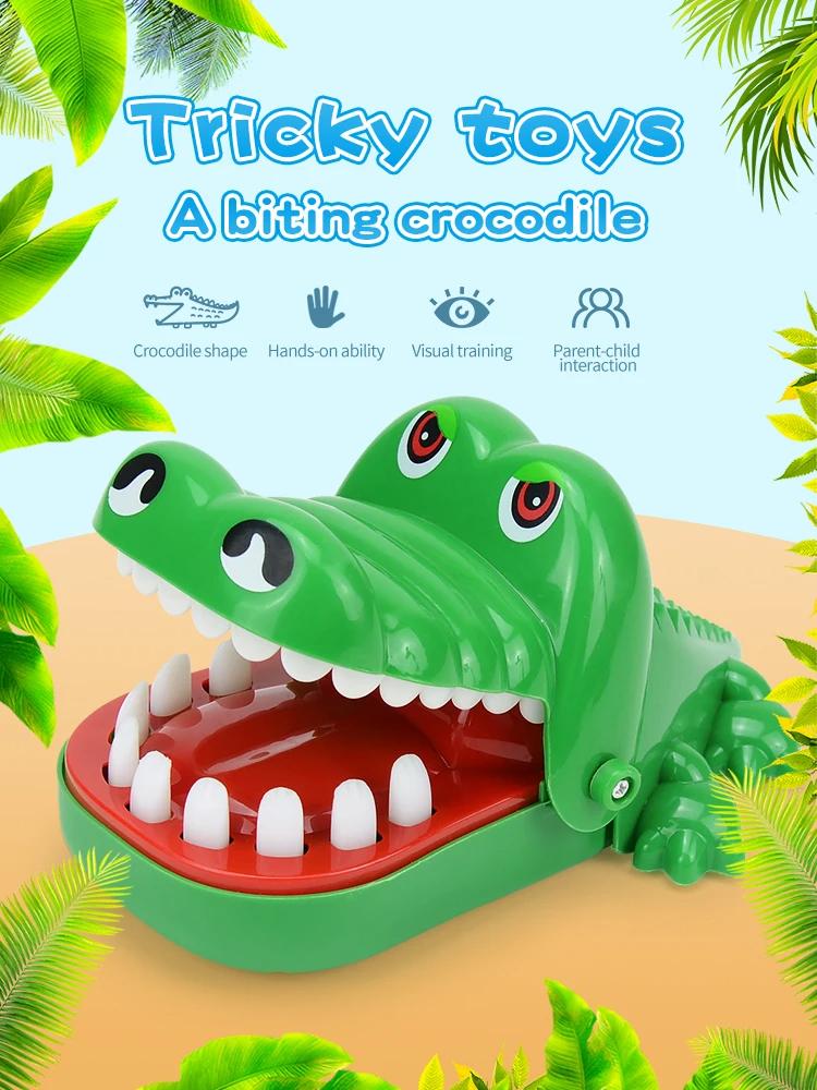 Crocodile Teeth Biting Finger Game Family Party Games Alligator Pinch Lucky Fun Stress Relief Toy for Kids Adults Decompression
