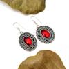 Garnet Gemstone Handmade 925 Sterling Silver Jewelry Earring