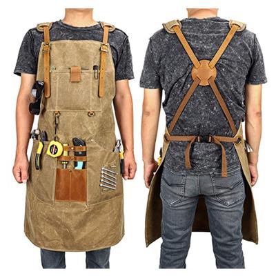 Unisex Working Apron Canvas Multi Pocket Barber Woodworker