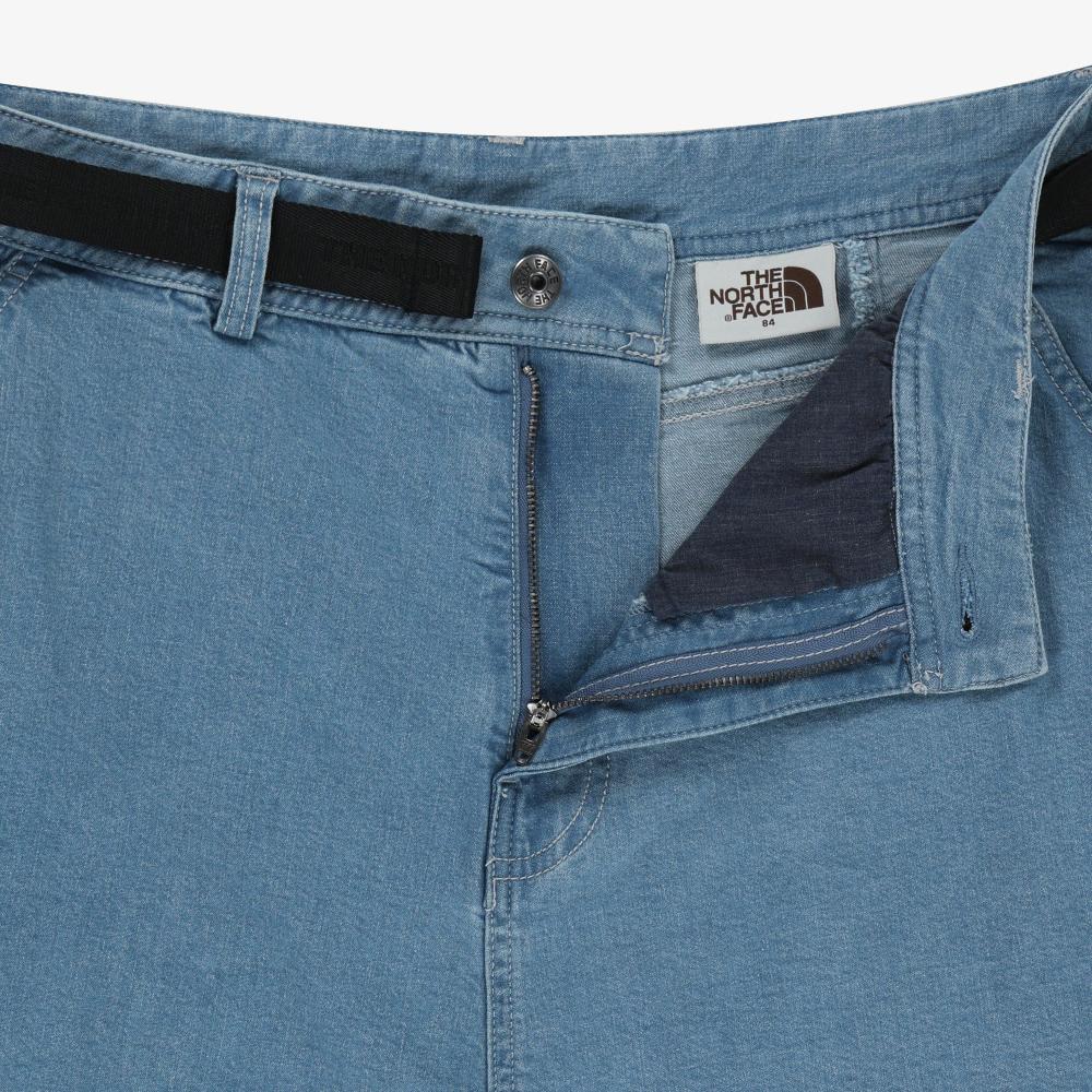 The North Face Bris Denim Logo Zipper Work Denim Shorts Unisex shorts NS6NS07J