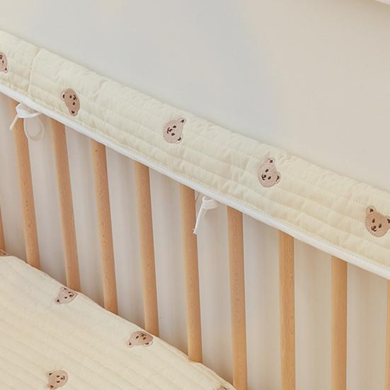 Бампер для кроватки, вышивка, защита от столкновений, хлопок, детская удобная подкладка для детской кроватки, принадлежности для детского сада