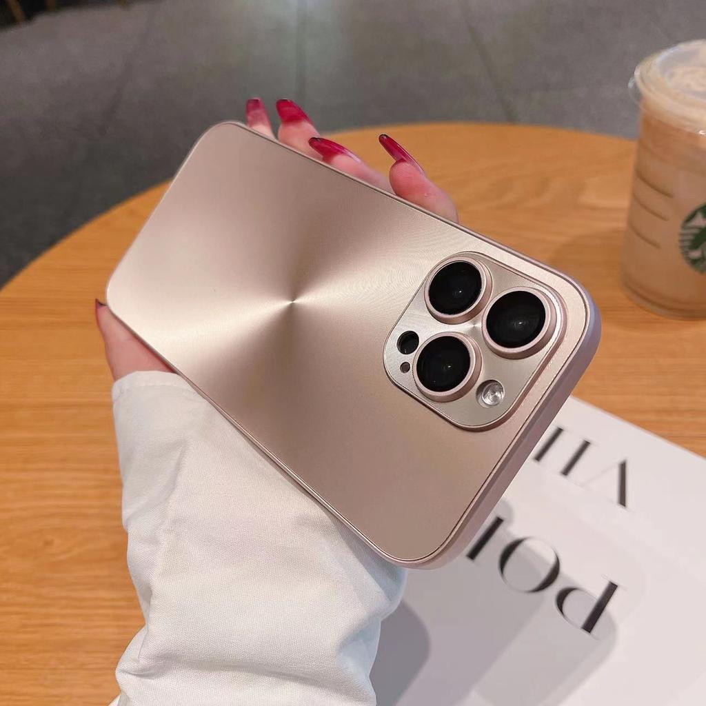 Laser Aurora CD Texture Matte Phone Case For iPhone 17 Air 16 15 14 Plus 13 12 11 Pro Max Lens Protect Bumper Armor Cover