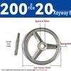 Chrome-Plated Cast Iron Handwheel with Square and Round Corrugated Edges for Industrial Machine Tools