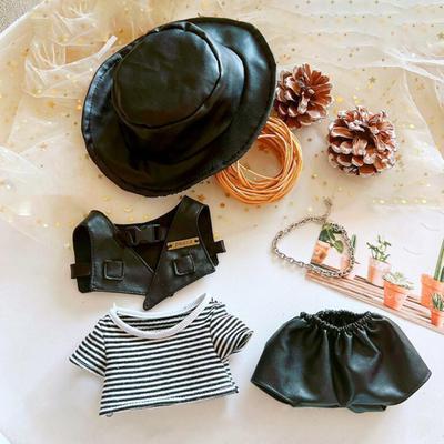 Кукольный жилет, пальто, уютная модная футболка, штаны, 20 см, комплект