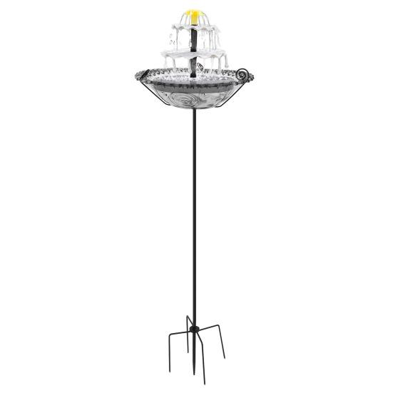 Yousheng Solar Bird Bath Fountain, 3-Tier Cascading Fountain Hanging Bird Bath, Solar Powered Outdoor Hummingbird Bath Fountain, for Garden Backyard