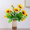 Искусственный Подсолнух 13 Голов Реалистичный Искусственный Шелковый Цветок Дом Офис Свадебная Вечеринка Настольное Украшение Центральный Элемент Композиции Внутренний Наружный Искусственный Цветущий Декор