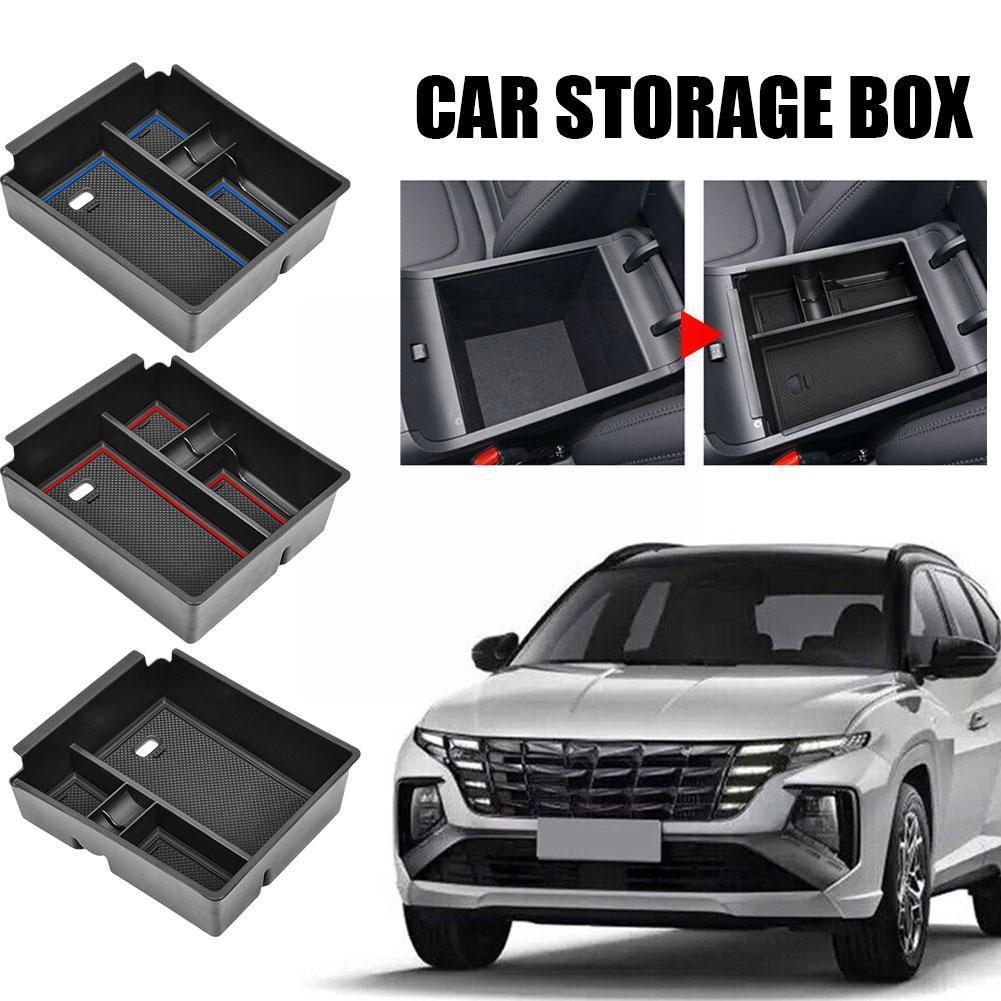 Center Console Organizer Tray For Hyundai Tucson NX4 Limited 2024Car Central Armrest ABS Secondary Storage Box S8O9