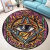 Masonic Round Carpet Freemasonry Non-slip Rug Freemason Living Room Large  All Seeing Eye S Tea Table or Chair Mat