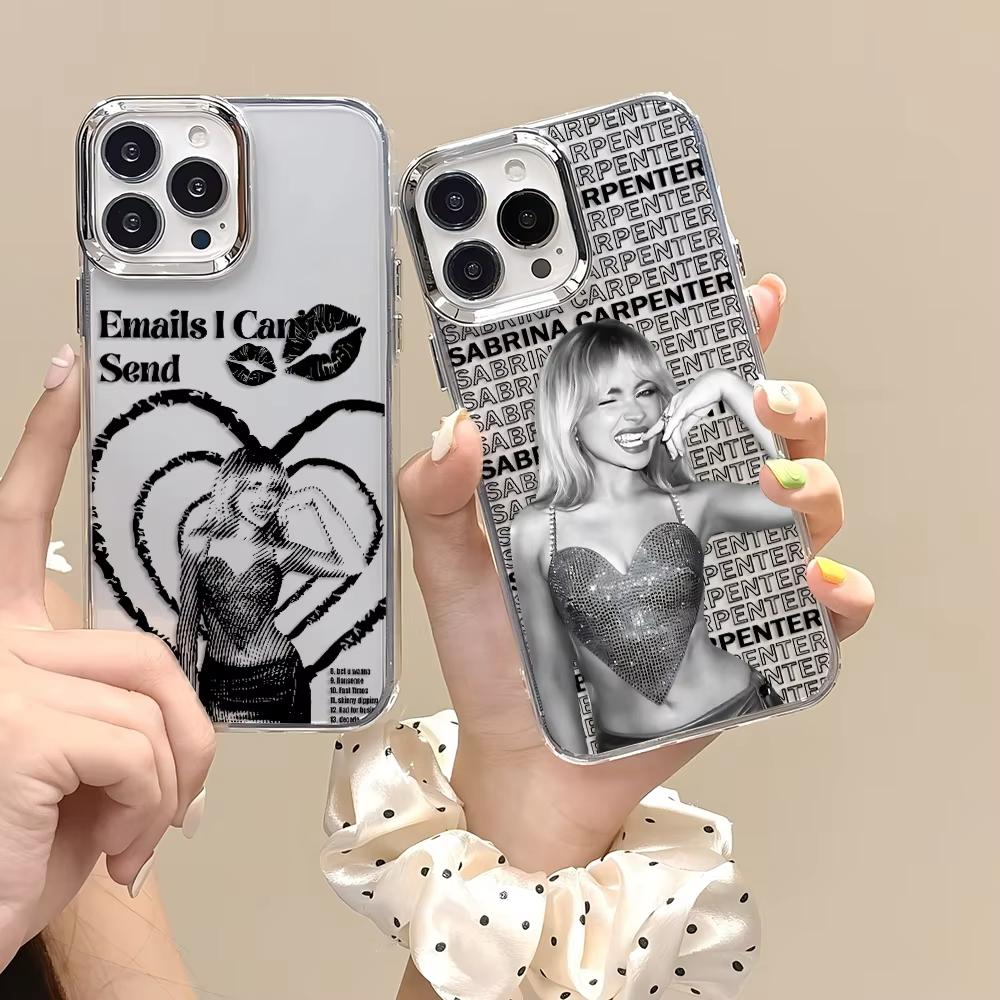 Чехол для телефона Singer S-Sabrina C-Carpenter для iPhone 17 Air 16 e 15 14 13 12 11 Pro Max Plus SE 2020 2022 Мягкая задняя крышка