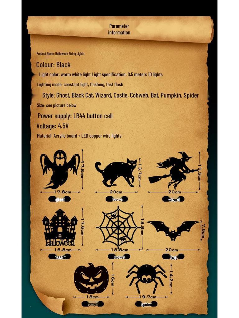 Halloween LED Spider & Bat 3D Wall Stickers - Luminous Ghost Festival Party Lights