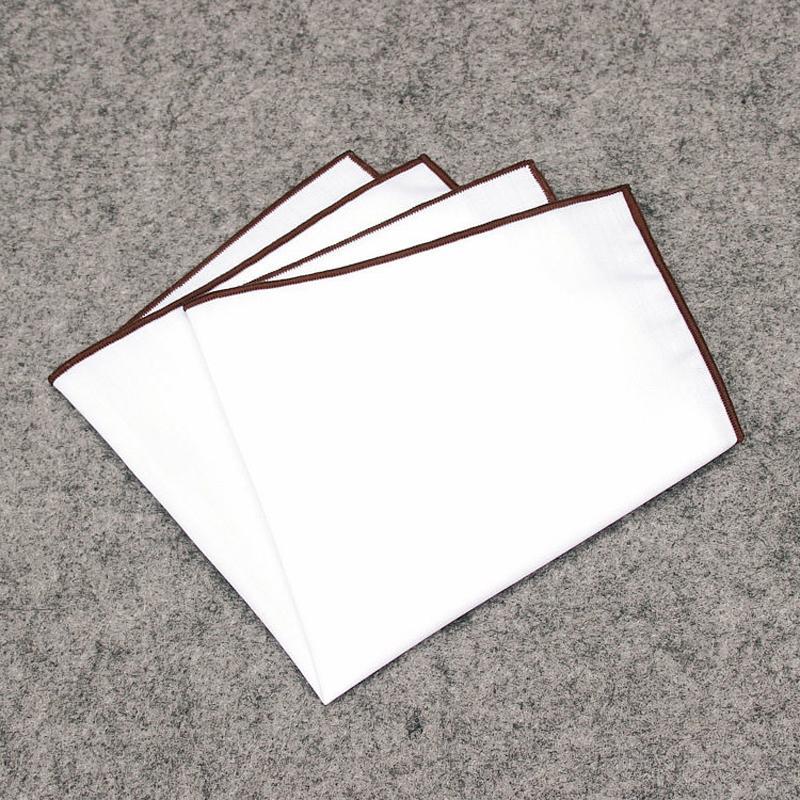 Men Plain White Handkerchief White Organic Pocket Square Hankies Cotton Soft Solid Color