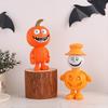 Pumpkin Man Figurine Halloween Pumpkin Decoration Resin Spooky Pumpkin Sculpture for Outdoor Indoor Table Mantel Decoration