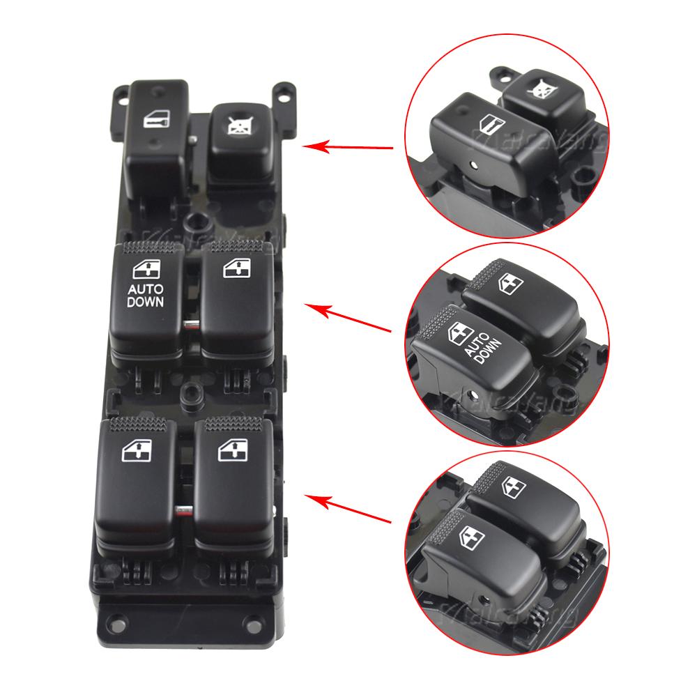 Front Left Power Master Window Control Switch For Kia Rio Kia Optima Sedona Hyundai Elantra Sonata Car Accessories 93570-1G110 Battery Switches5