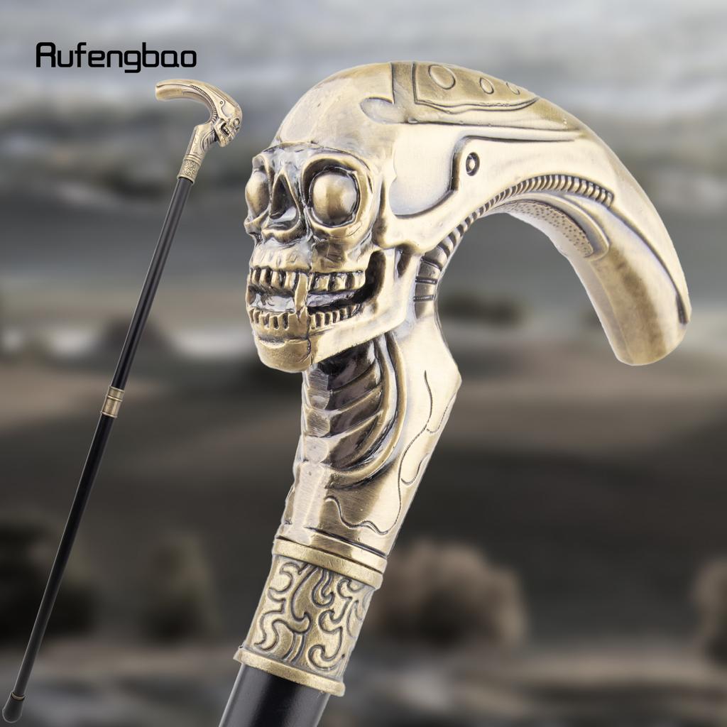 Медная длинная голова череп модная трость декоративная косплей винтажная вечеринка модная трость посох Хэллоуин 92 см